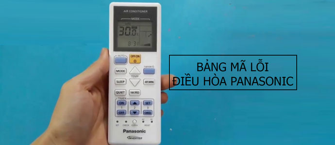 Bảng lỗi điều hòa Pannasonic